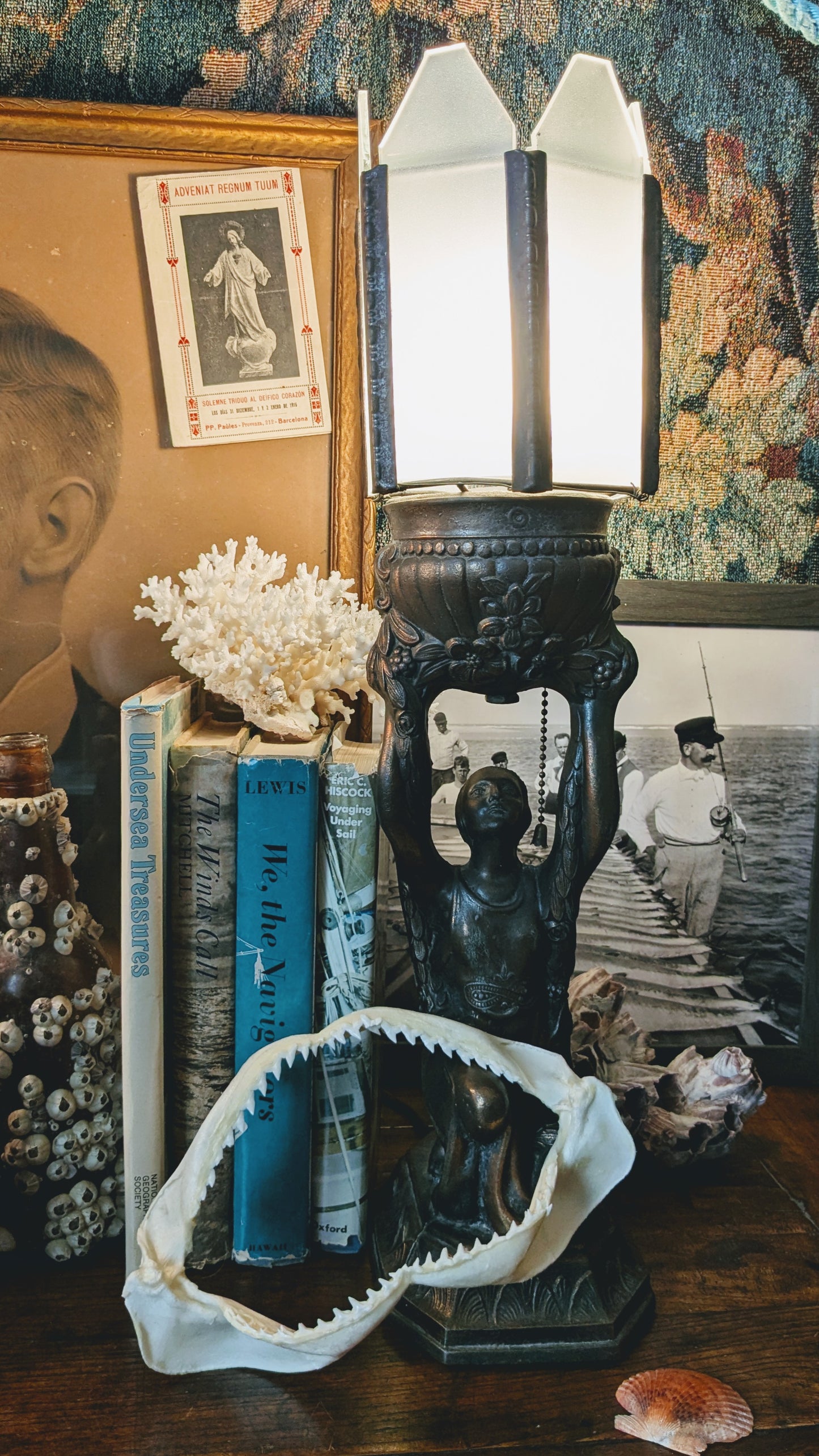 Pair of Art Deco Joan of Arc Lamps