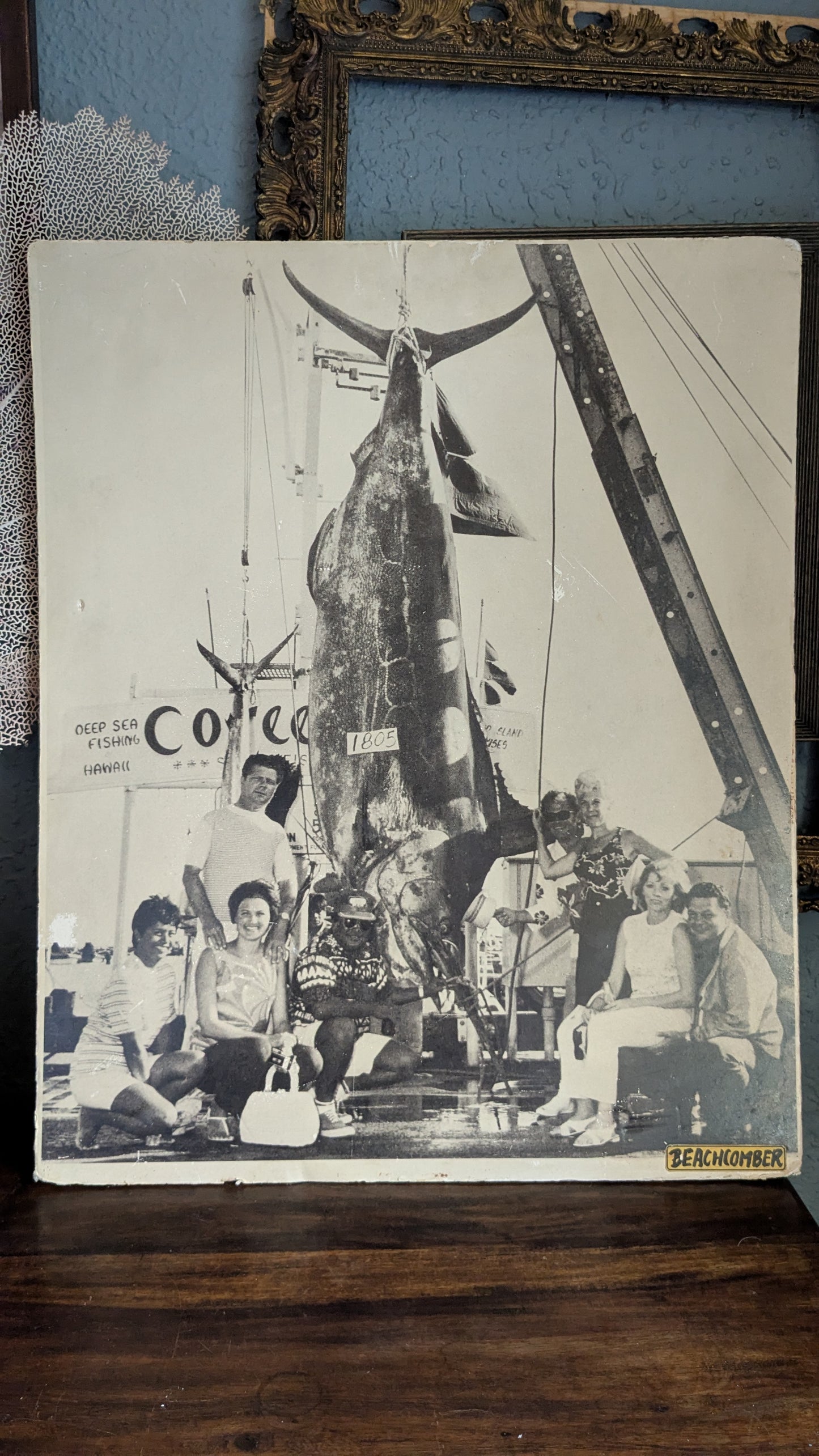 Vintage Hawaiian Fishing Photo