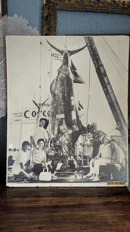 Vintage Hawaiian Fishing Photo