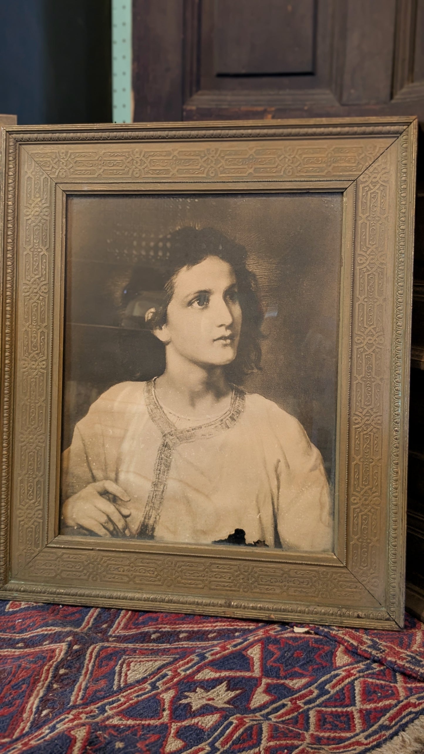 Antique Framed Print of Twelve Year Old Jesus