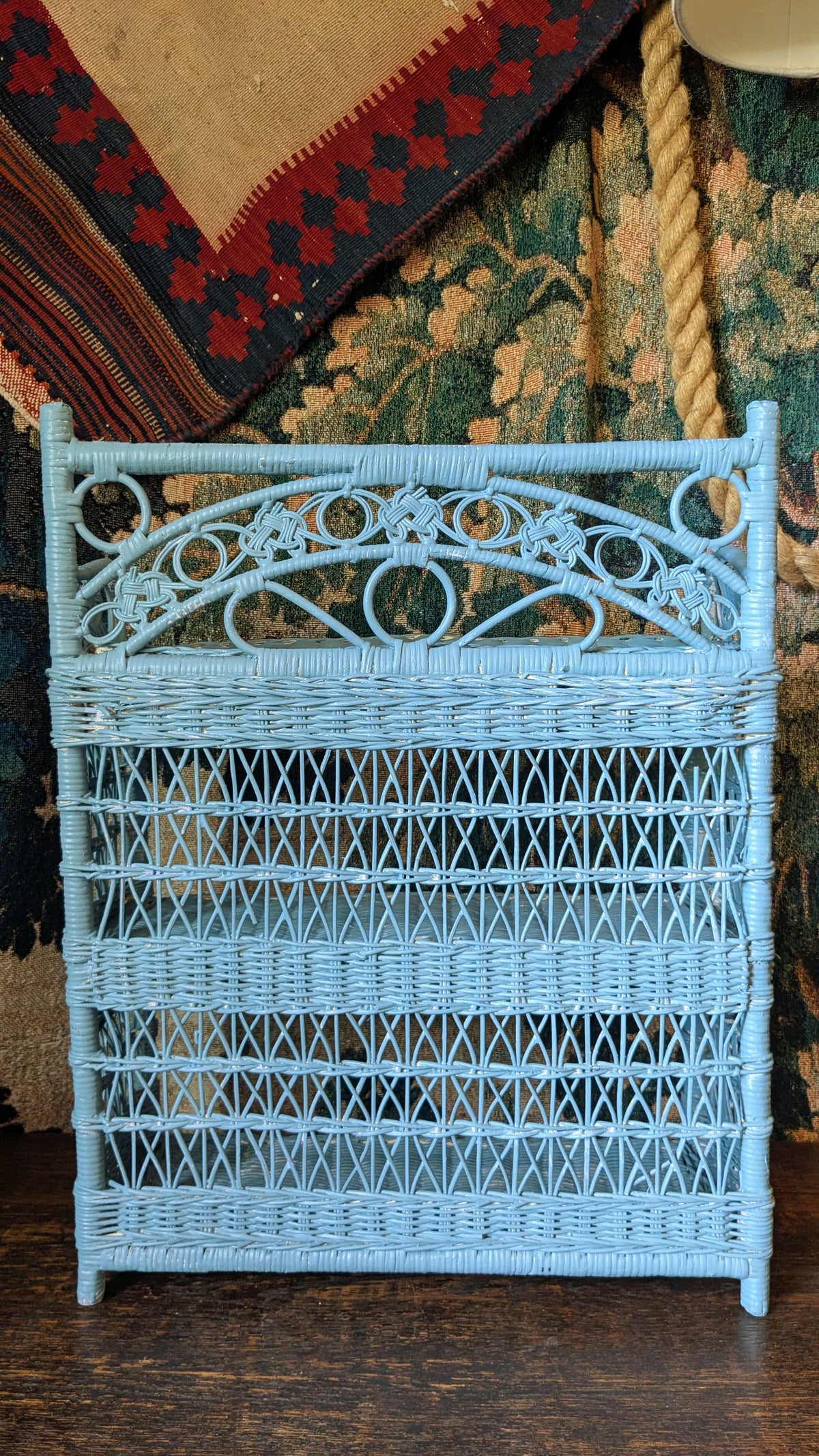 Vintage Wicker Shelves