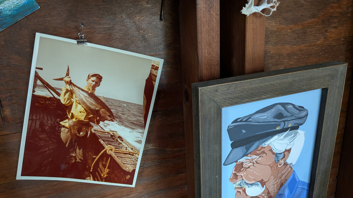 Fisherman in a Yellow Slicker Photo