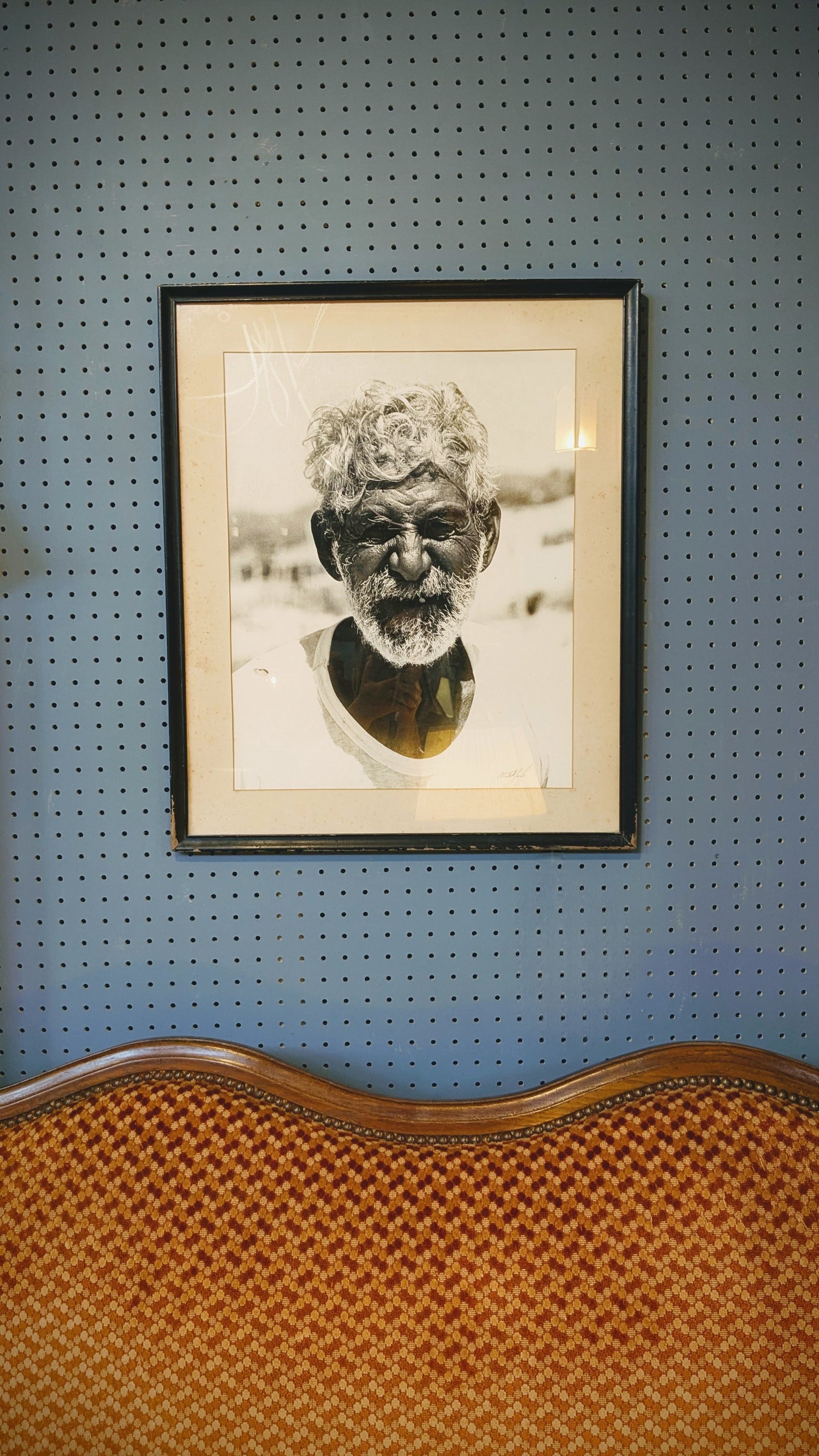 Vintage Framed Black and White Portrait Photograph