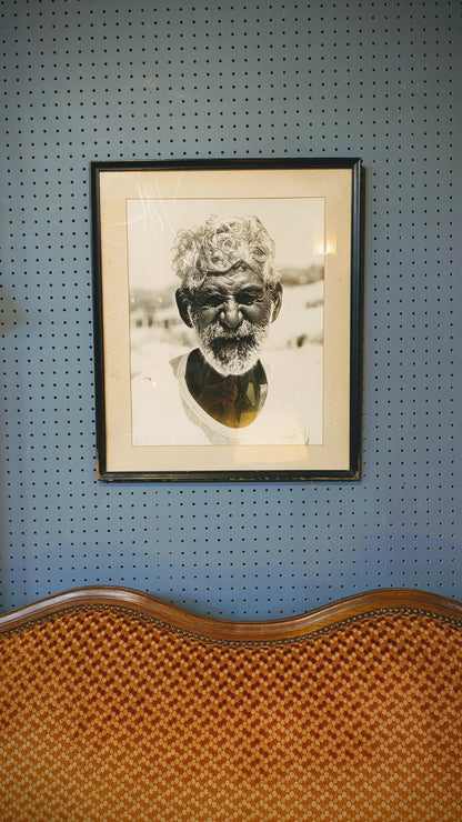 Vintage Framed Black and White Portrait Photograph