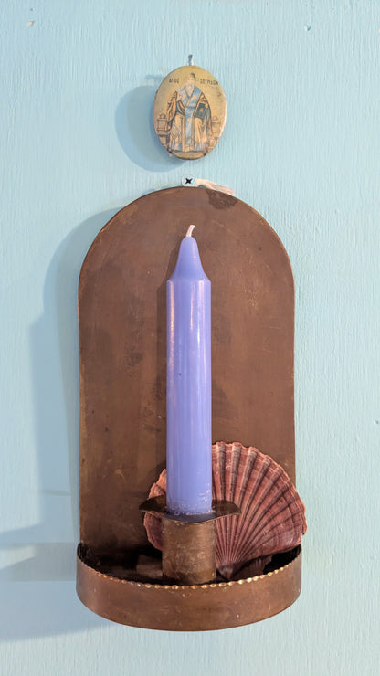 Vintage Handmade Brass Candle Sconce