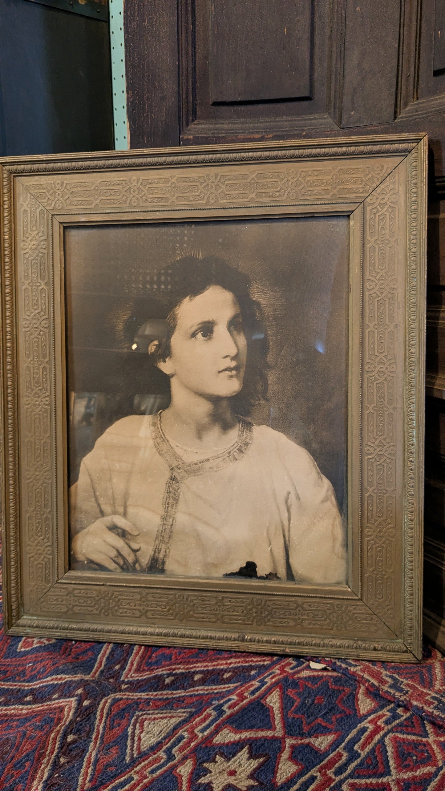 Antique Framed Print of Twelve Year Old Jesus