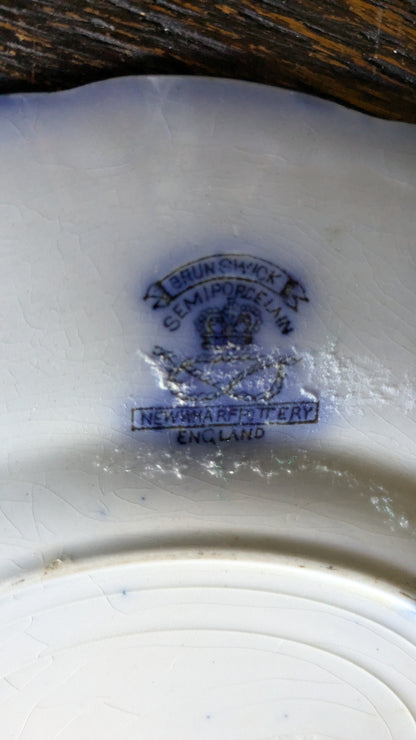 Blue and White Brunswick Plate