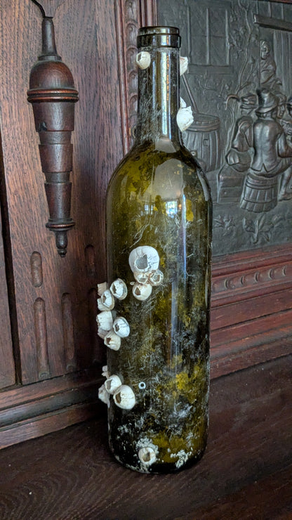 Barnacled Glass Wine Bottle