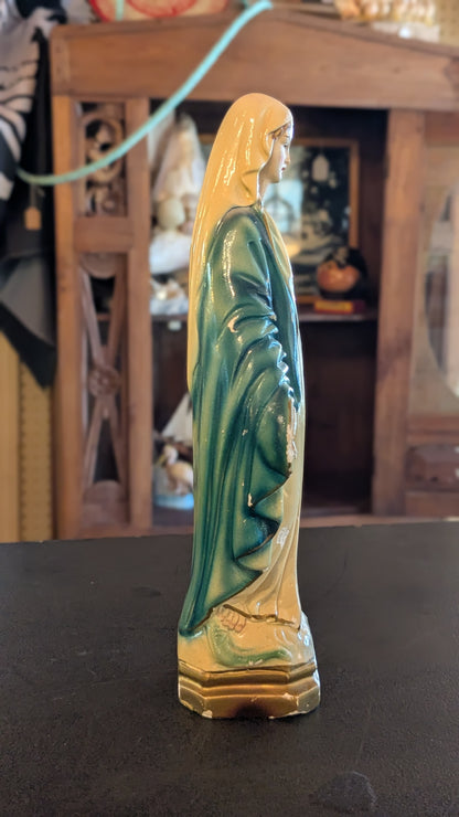 Antique chalkware statue of The Virgin Mary