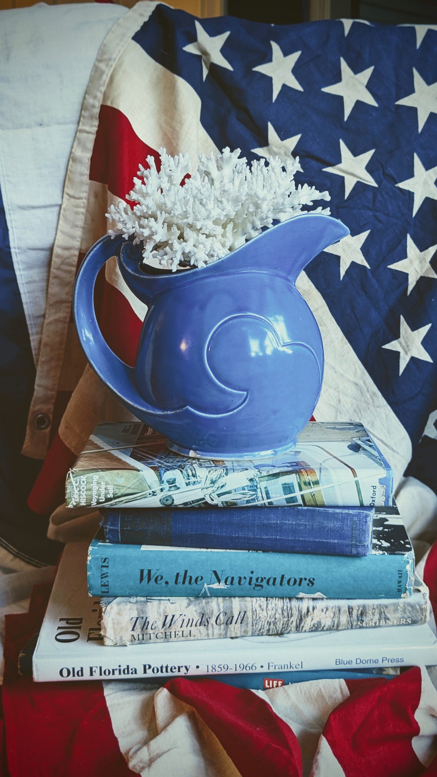 Vintage Blue Cloud Pitcher