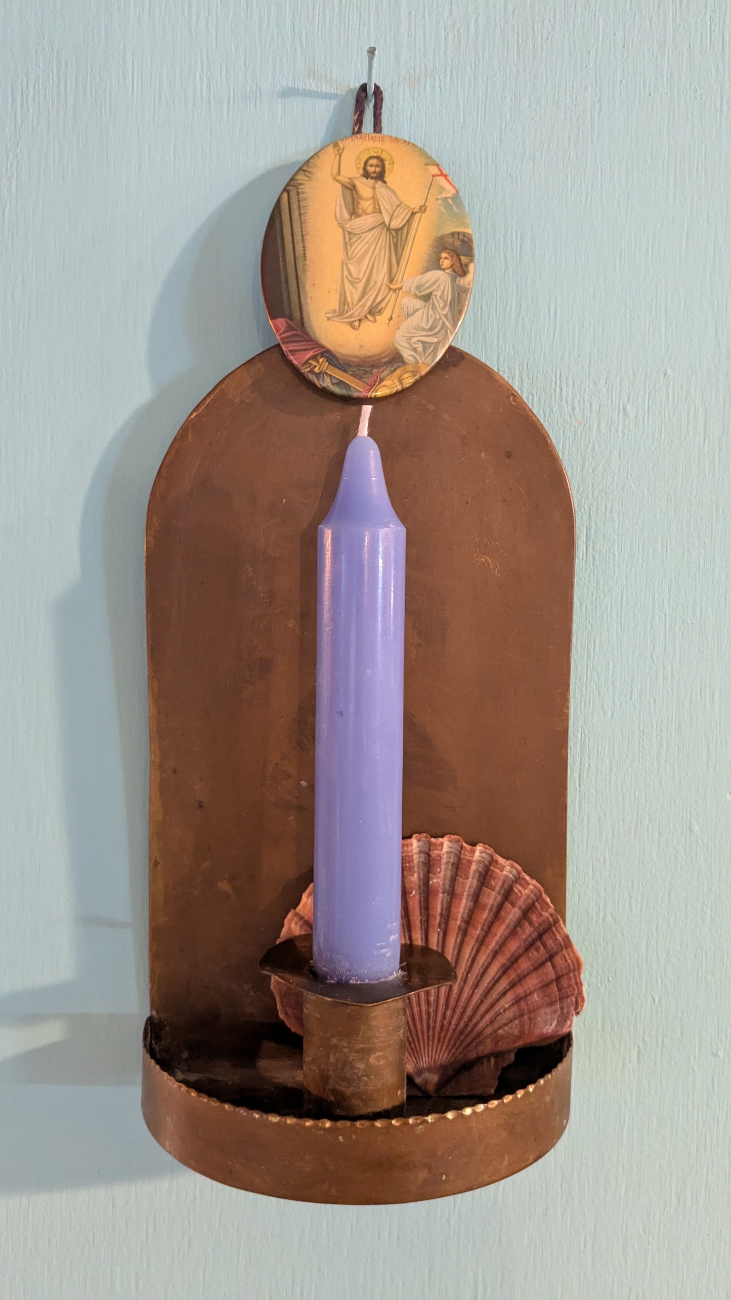 Vintage Handmade Brass Candle Sconce