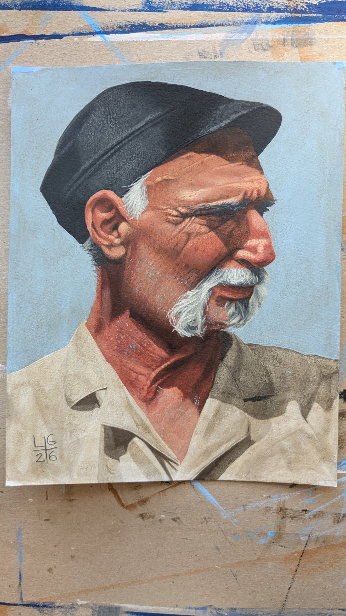 Original Acrylic Sailor Portrait