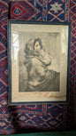 Antique Framed Mother and Child Print by Roberto Ferruzzi
