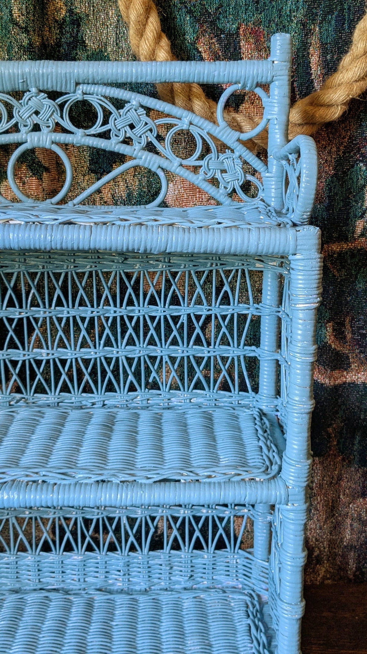 Vintage Wicker Shelves