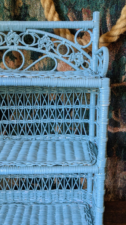 Vintage Wicker Shelves