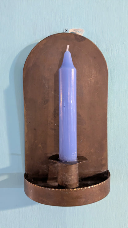 Vintage Handmade Brass Candle Sconce