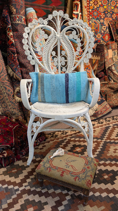 Antique Needlepoint Footstool