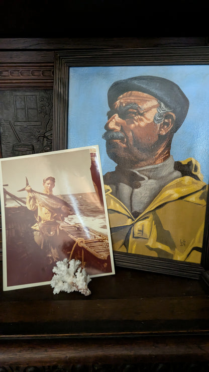 Fisherman in a Yellow Slicker Photo