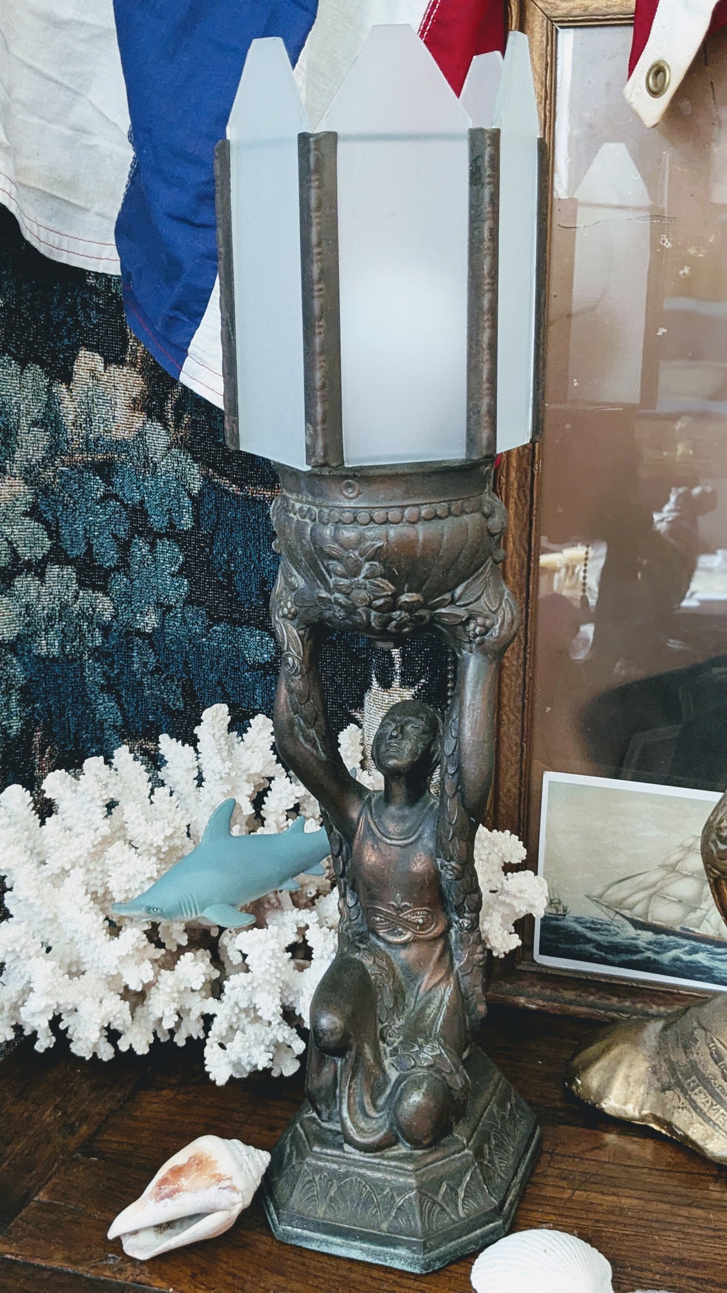 Pair of Art Deco Joan of Arc Lamps