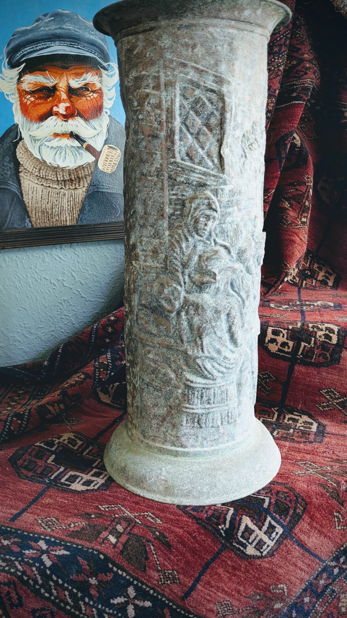 Patinaed Umbrella Pot
