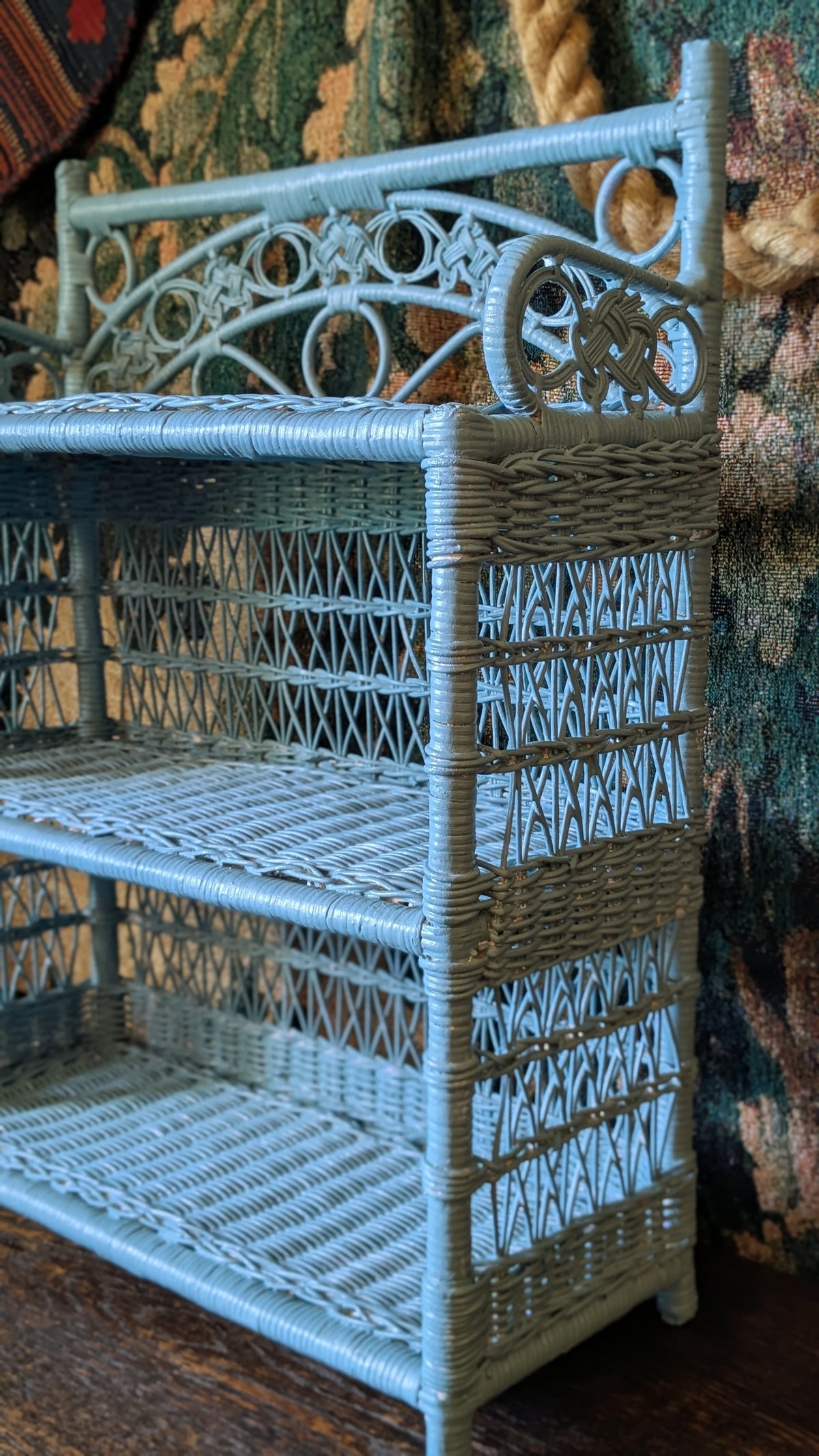 Vintage Wicker Shelves