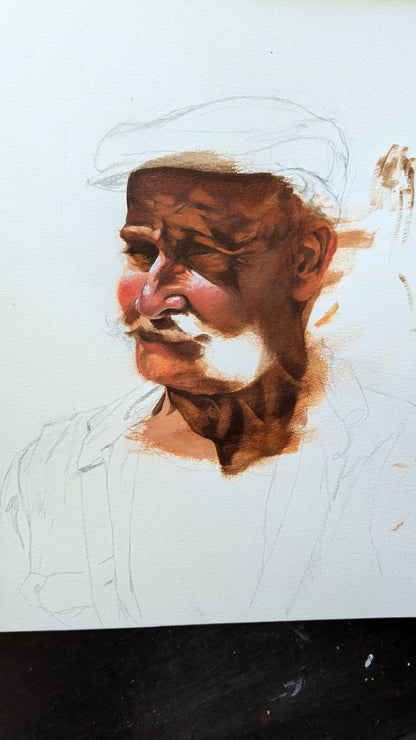 Original Fisherman Portrait Painting