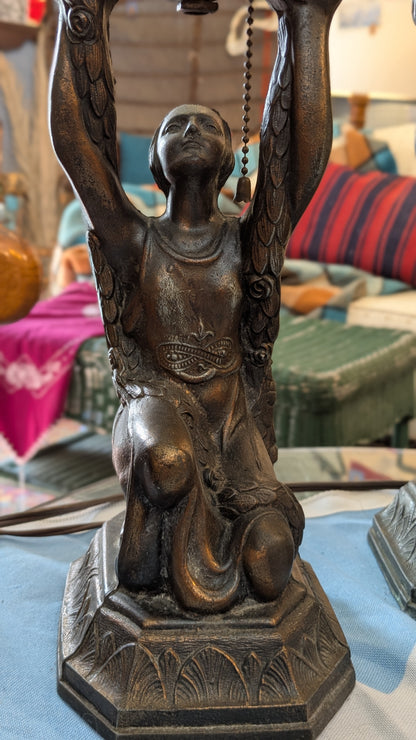Pair of Art Deco Joan of Arc Lamps
