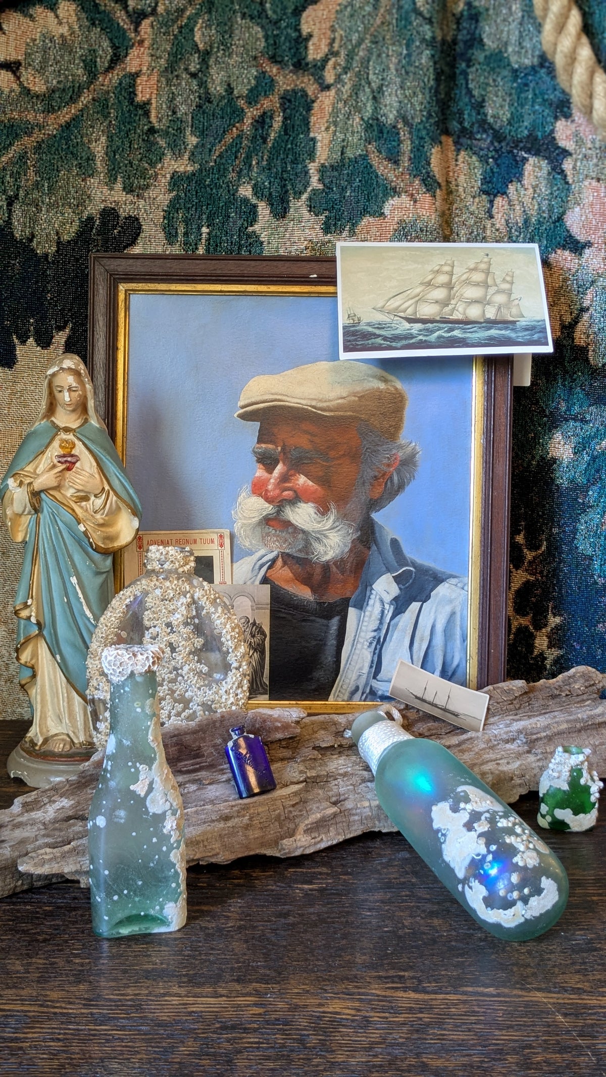 Tiny Blue Sea Tumbled Bottle