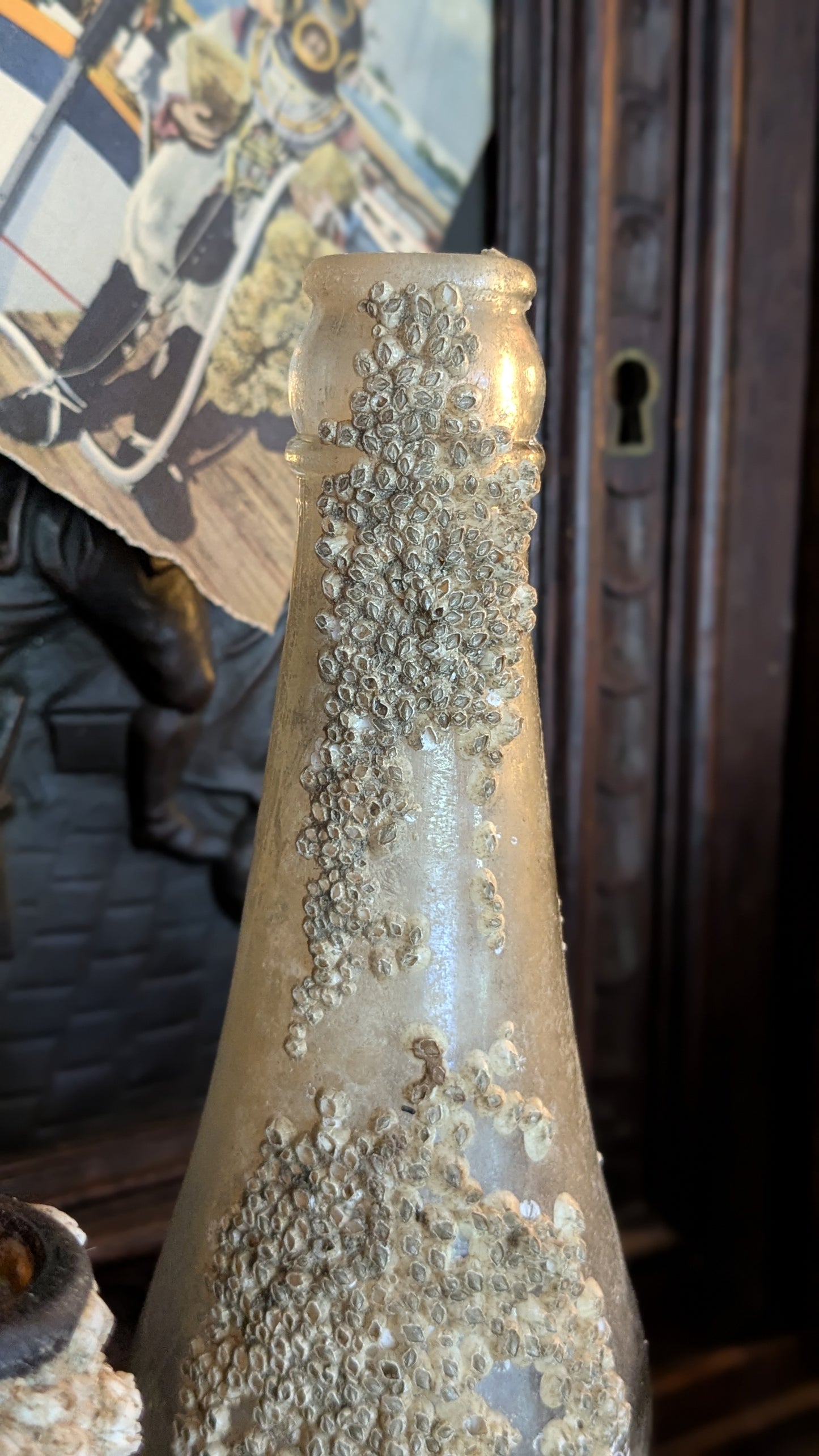 Barnacled Glass Bottle