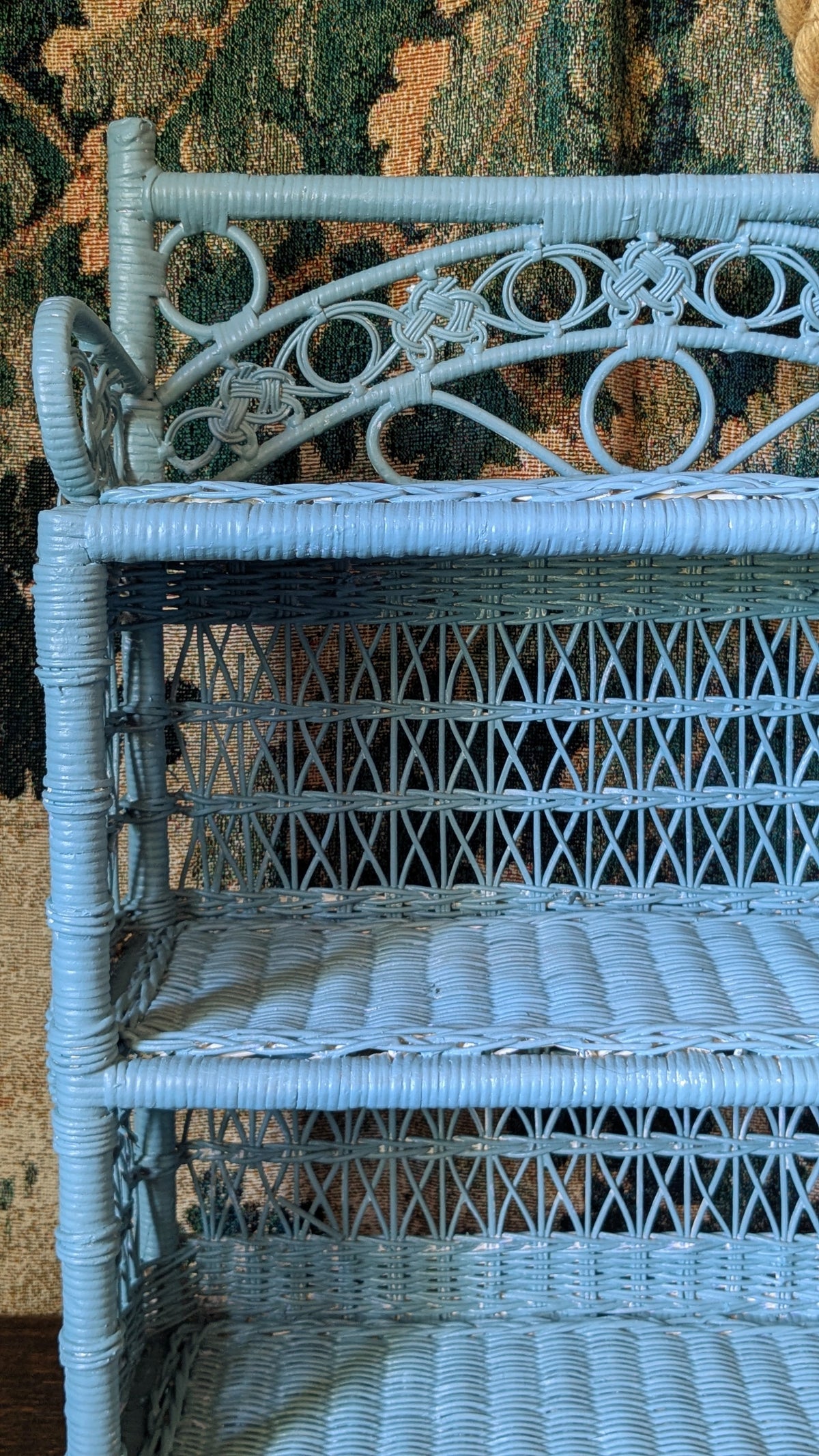 Vintage Wicker Shelves