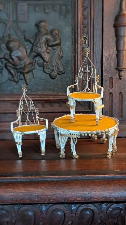 Antique Handmade Tin Can Dining Set