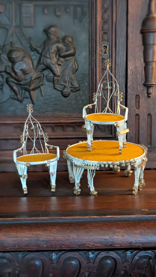 Antique Handmade Tin Can Dining Set