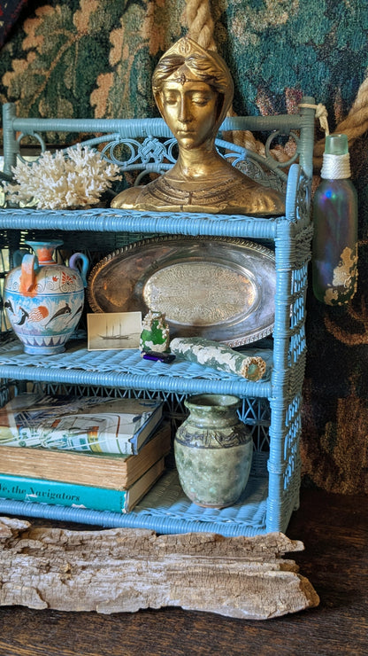 Vintage Wicker Shelves