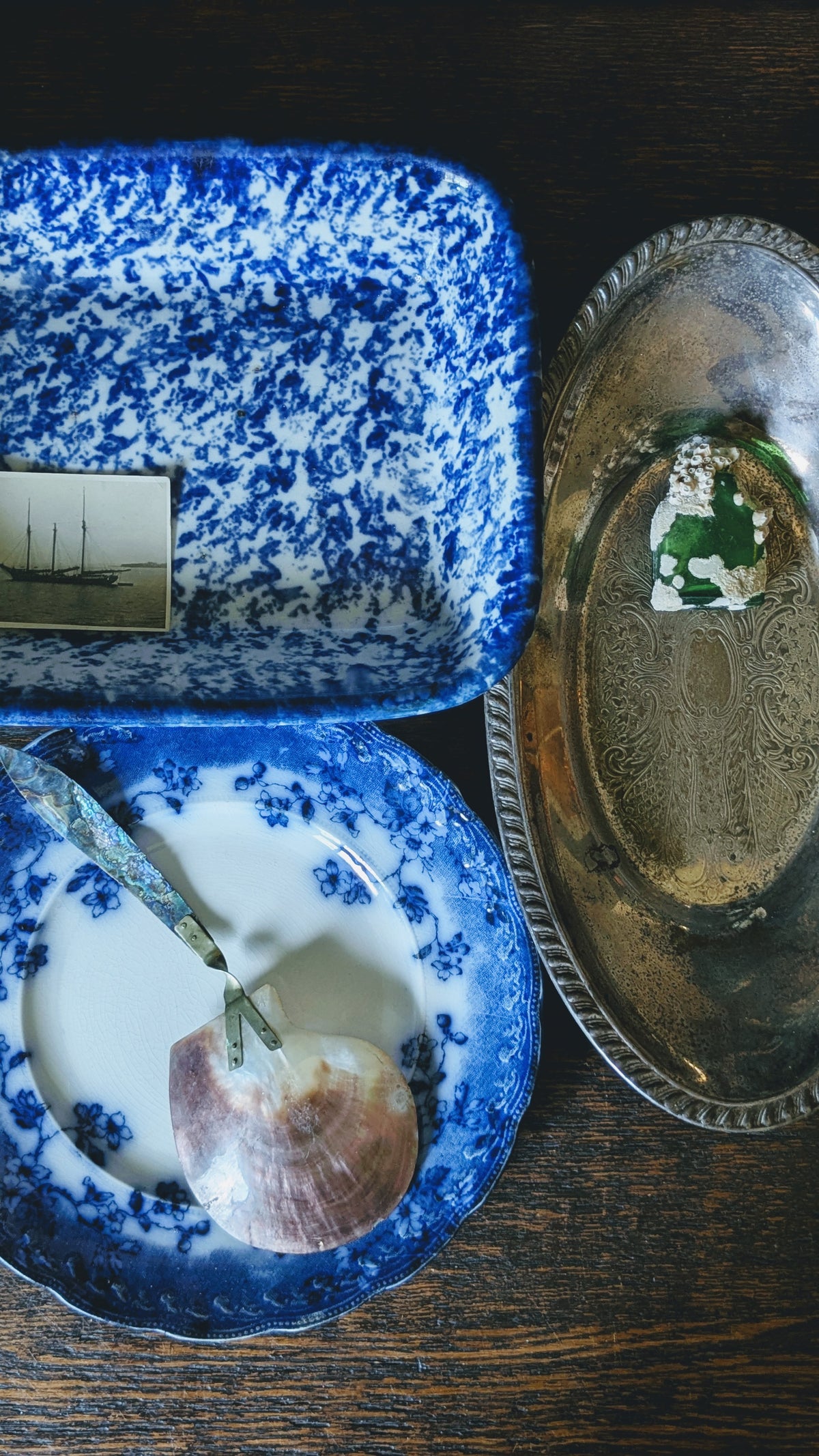 Blue and White Brunswick Plate