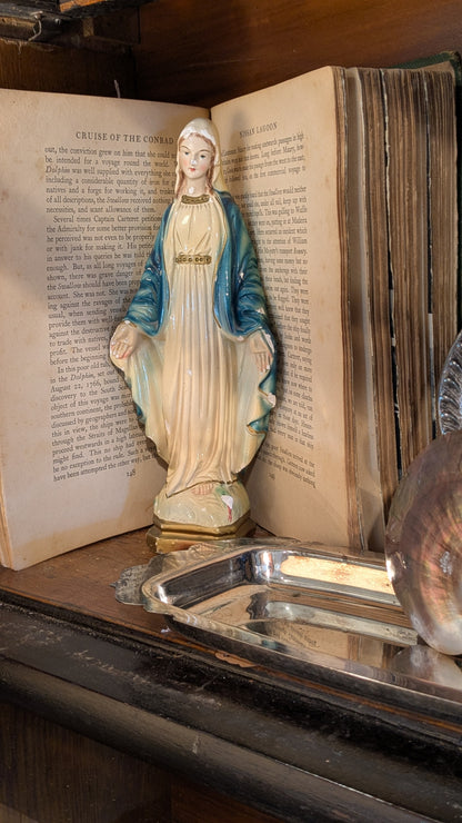 Antique chalkware statue of The Virgin Mary