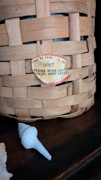 Wicker Covered Wine Bottle