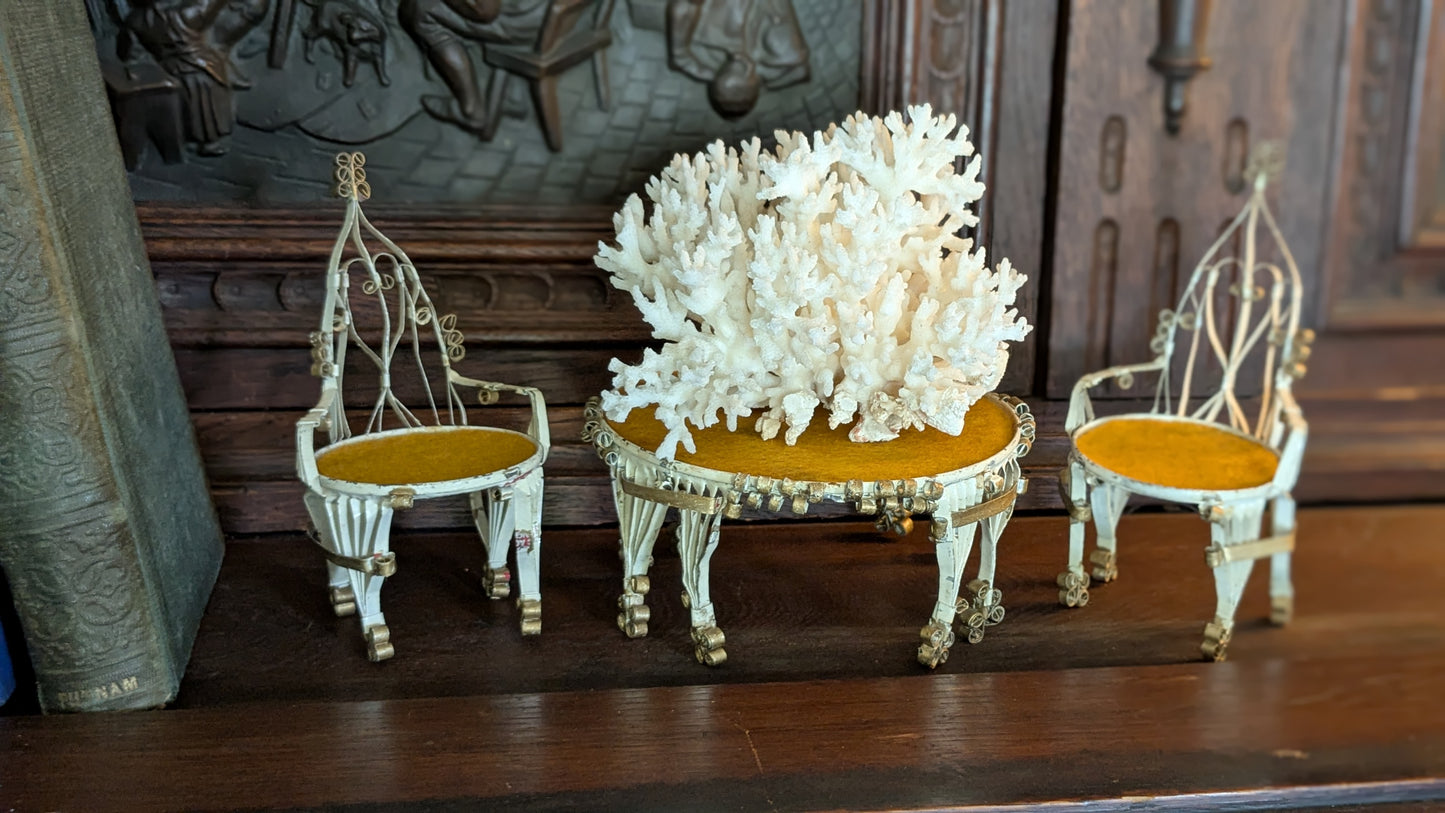 Antique Handmade Tin Can Dining Set