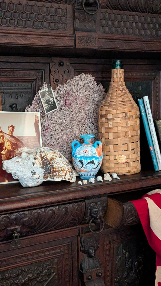 Wicker Covered Wine Bottle