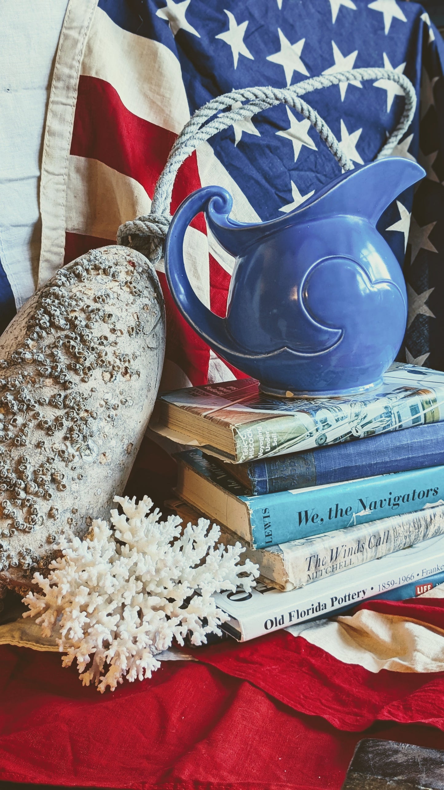 Vintage Blue Cloud Pitcher