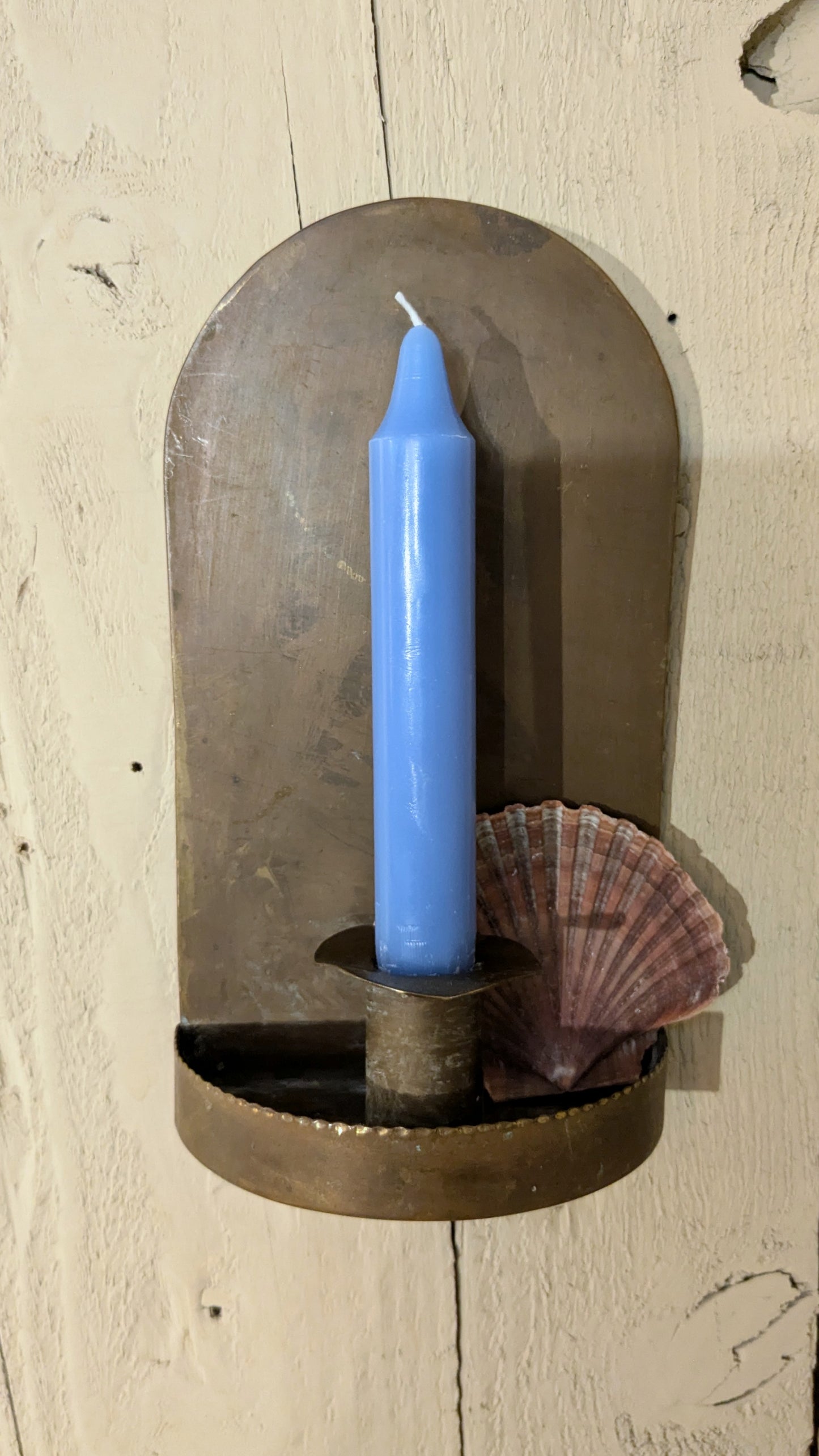 Vintage Handmade Brass Candle Sconce