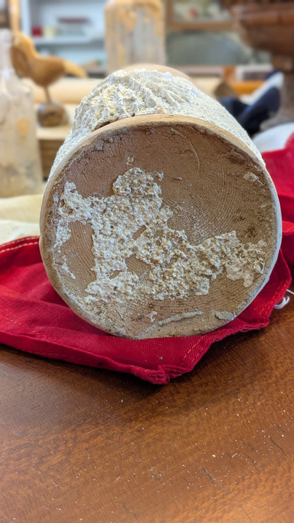 Antique Clay Bottle with Coral