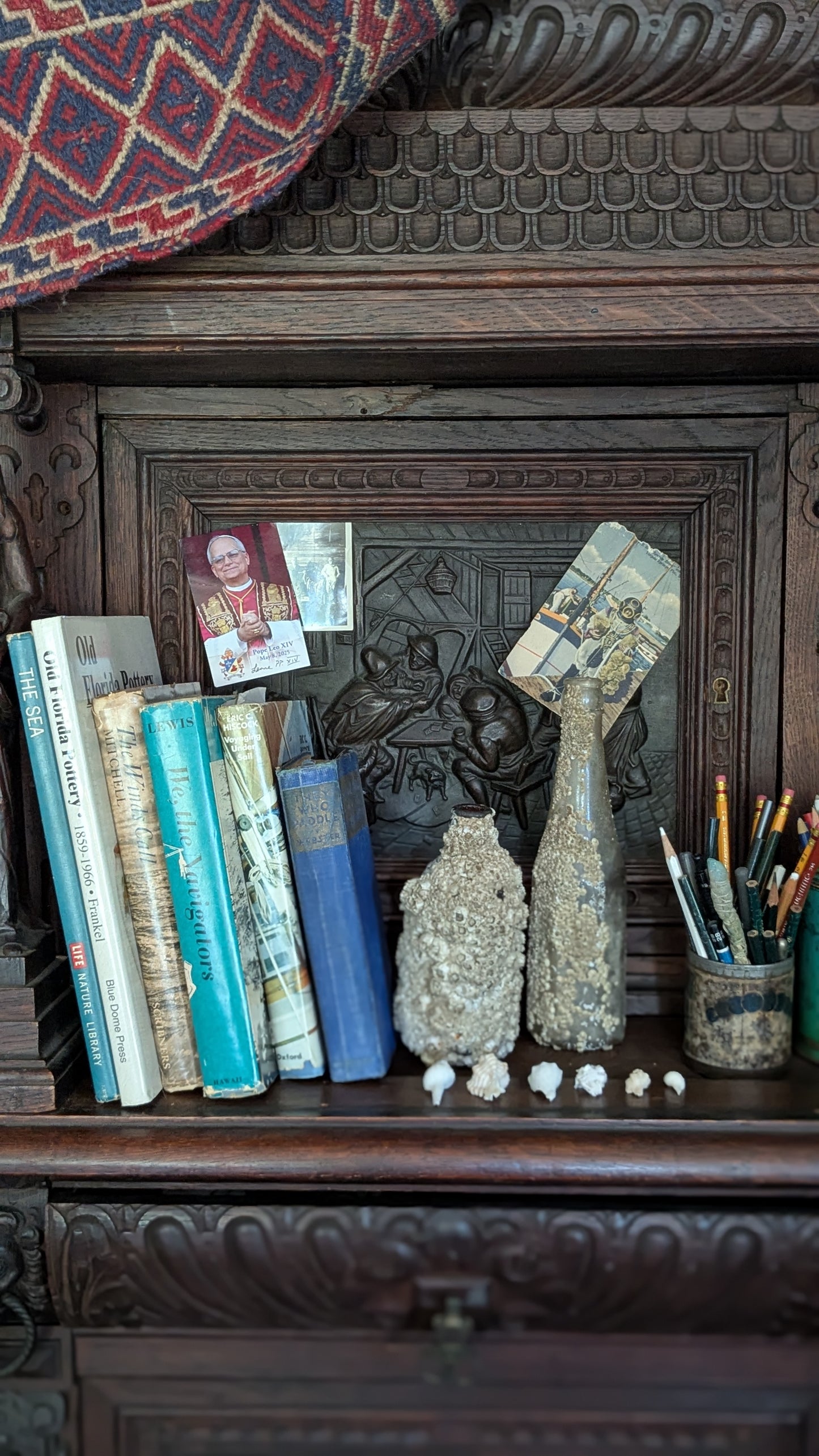 Barnacled Glass Bottle