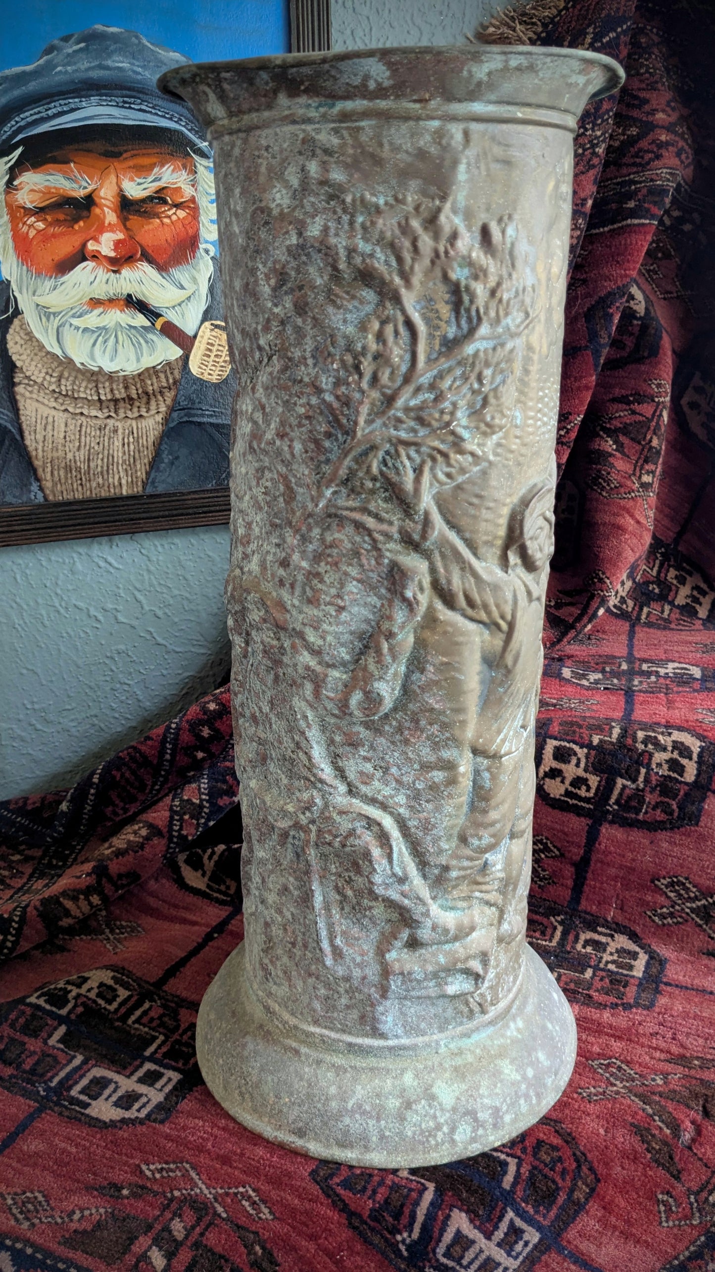 Patinaed Umbrella Pot